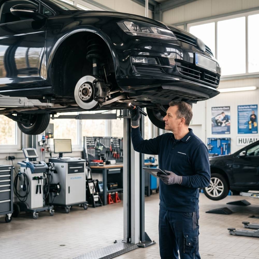 Welche Punkte werden bei einer Fahrzeugprüfung kontrolliert?
